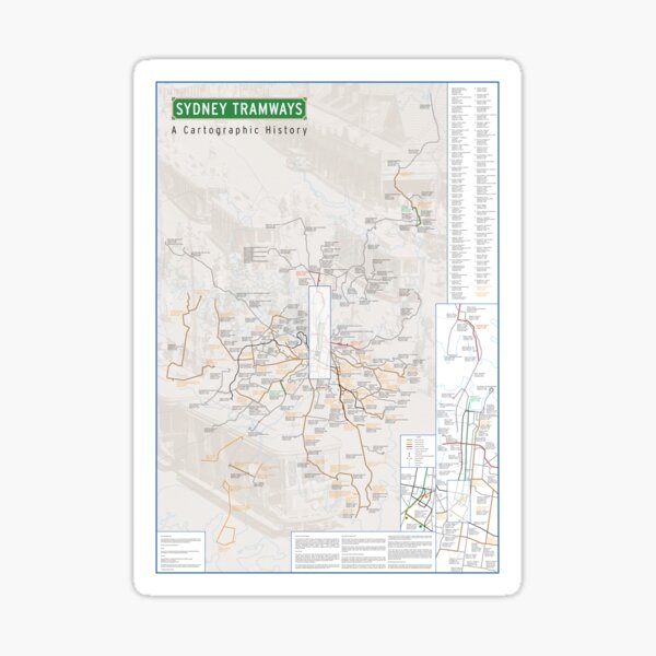 Aperçu de l'œuvre Tramways de Sydney - Une histoire cartographique créée et vendue par trainsandtrams.