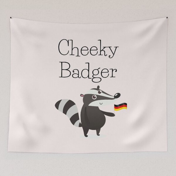 Item preview, Cheeky Monkey Cheeky badger (Frechdachs auf Deutsch) with German Flag designed and sold by Time4German.
