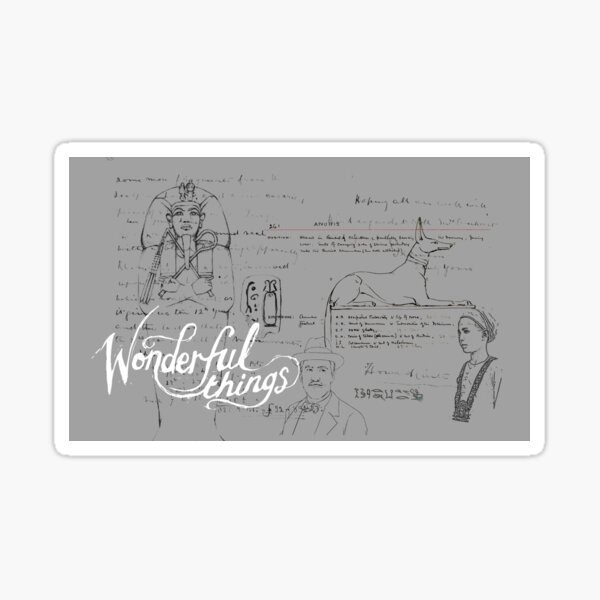 Wonderful Things - King Tut & Howard Carter (LIGHT) Mask Sticker