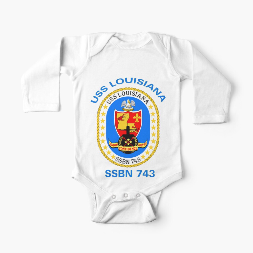 Uss Louisiana Ssbn 743 Crest Baby One Piece By Spacestuffplus Redbubble