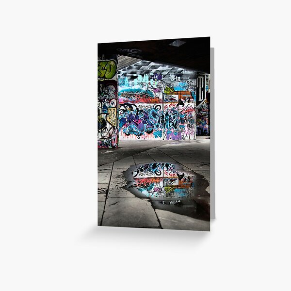 London Southbank Skate Graffiti Greeting Card