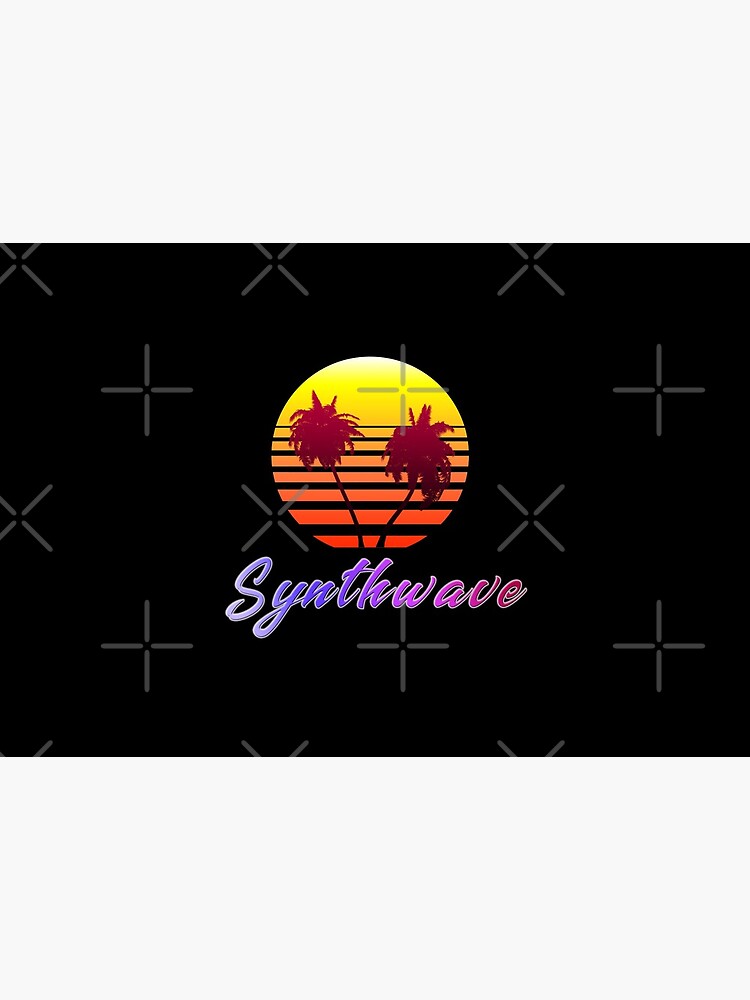 Synthwave Sun (with palm trees) by GaiaDC