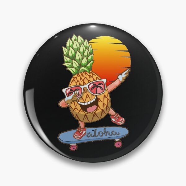 Item preview, Pineapple Dabbing Skater Funny Sunglasses Riding Skate Aloha Beaches Hawaii Quote  designed and sold by alenaz.