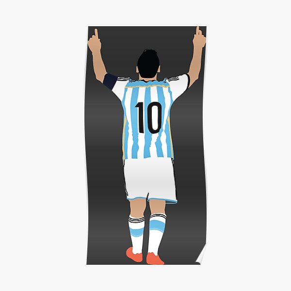messi holding jersey poster