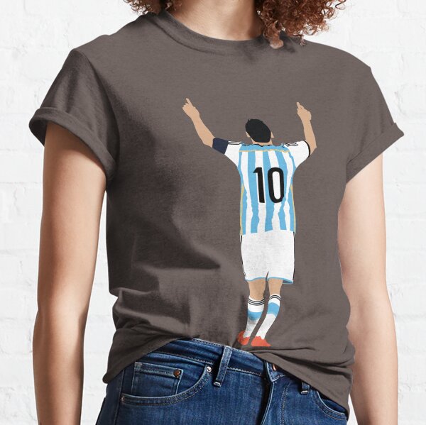 Lionel Messi Graphic T-Shirt M10 GOAT Argentina Jersey Shirt - Ink In Action