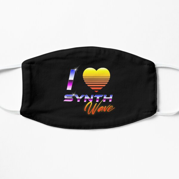 I Love Synthwave Flat Mask