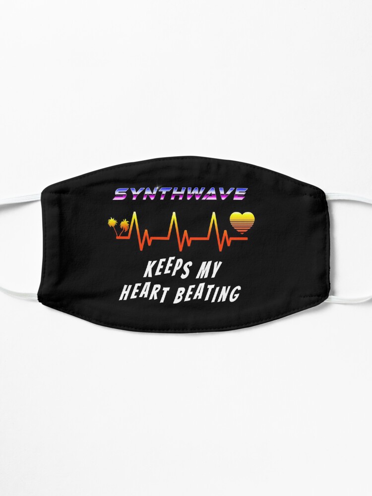 Alternate view of Synthwave keeps my heart beating Mask