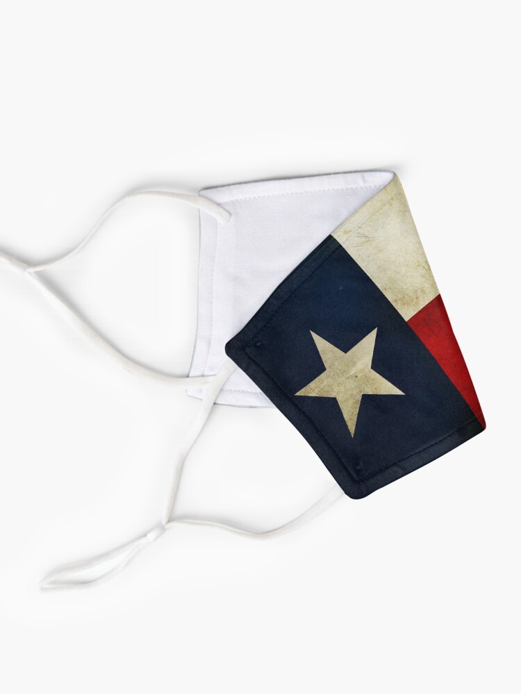 Alternate view of Texas, Texas Flag, Worn Effect, American Flag, Usa Flag, Mask