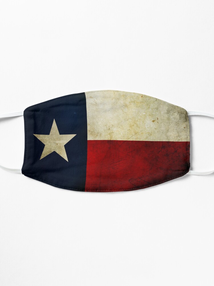 Alternate view of Texas, Texas Flag, Worn Effect, American Flag, Usa Flag, Mask