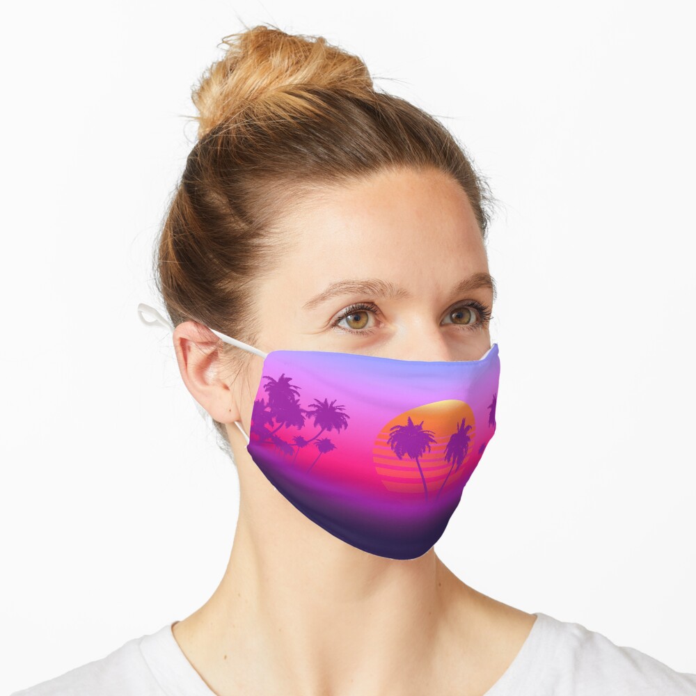 Palm Trees Sunset Mask