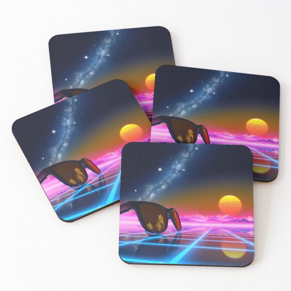 Item preview, Sunglasses in a synthwave landscape designed and sold by Gaia Dream Creation.