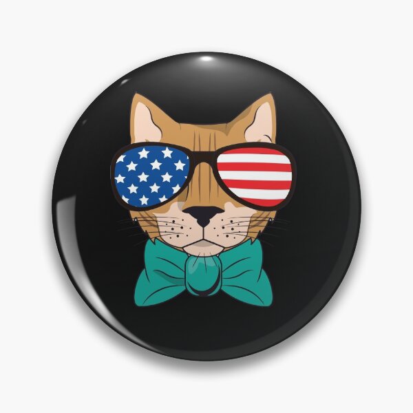 Item preview, Cat lover Gift - Funny Patriot cat USA Flag  - Summer Glass Graphic cat Gif -  Cats Funnels  designed and sold by family1ststore.
