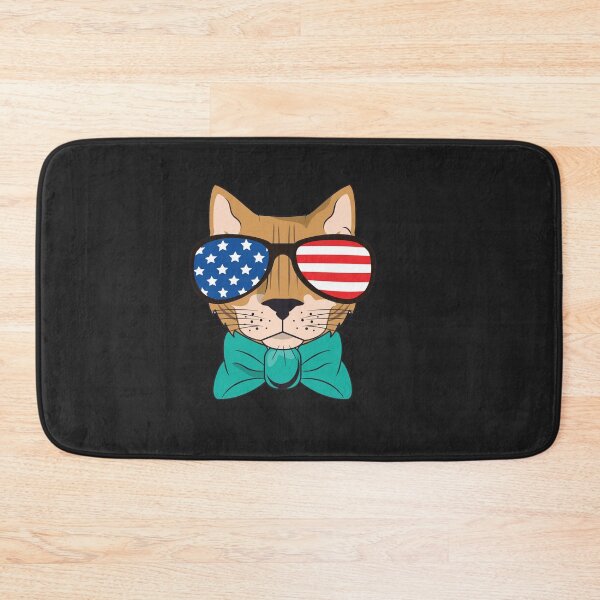 Item preview, Cat lover Gift - Funny Patriot cat USA Flag  - Summer Glass Graphic cat Gif -  Cats Funnels  designed and sold by family1ststore.