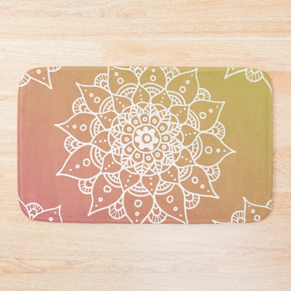 Item preview, White Mandala Pattern - Summer Ombre Colours designed and sold by MysticMagpie.