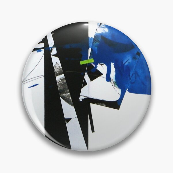 Artikelvorschau, Zeitgenössische abstrakte Collage in Blau, Schwarz und Weiß entworfen und verkauft von ZebEddy.