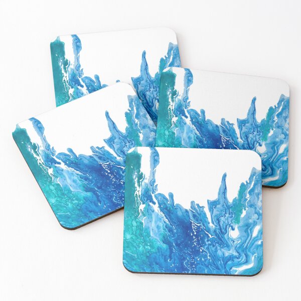 Item preview, Aqua Agua - Water Acrylic Pour Fluid Art Design designed and sold by perryartdesign.