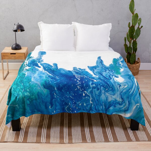 Item preview, Aqua Agua - Water Acrylic Pour Fluid Art Design designed and sold by perryartdesign.