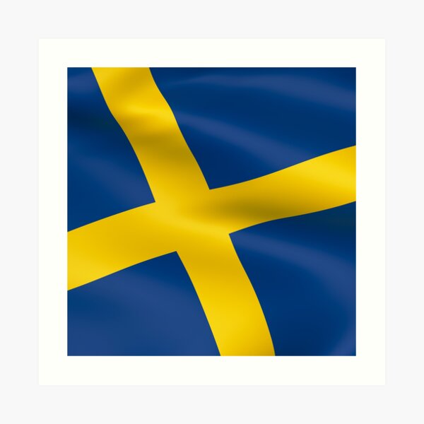 Schwedische Nationalfahne Kunstdruck