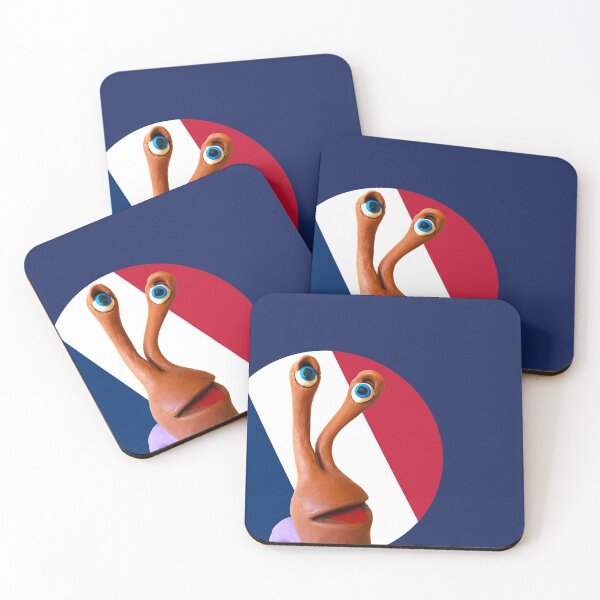 @EscargotAuvin goes patriotic with French flag 2 Coasters (Set of 4)