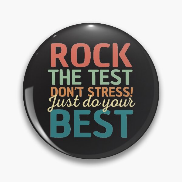 Item preview, Rock The Test Don't Stress and Do Your Best Vintage Funny School Testing Inspirational Supportive Quote  designed and sold by alenaz.