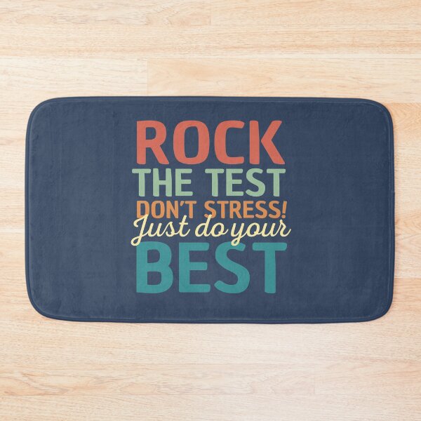 Item preview, Rock The Test Don't Stress and Do Your Best Vintage Funny School Testing Inspirational Supportive Quote  designed and sold by alenaz.