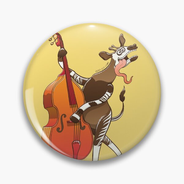 Artikelvorschau, Cool Okapi spielt einen Kontrabass entworfen und verkauft von Zoo-co.