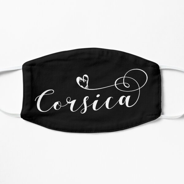 Drapeau Corse Coeur, Corse, France Masque sans plis