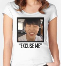 Jimin Excuse Me With Words Women's Fitted Scoop T-Shirt