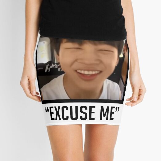 Jimin Excuse Me With Words Mini Skirt for Sale by thebatmanisar