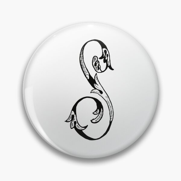 Item preview, Antique Black and White Monogram S designed and sold by Vintage-TM.