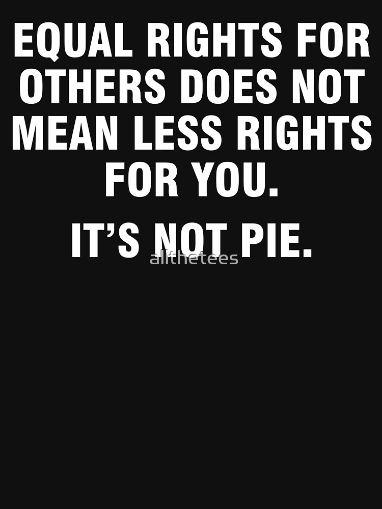 equal rights for others it's not pie shirt