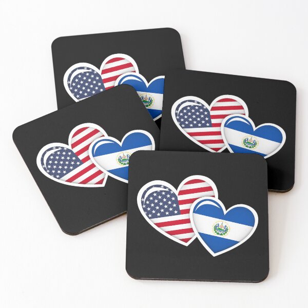 Item preview, SALVADORIAN AMERICAN HEARTS WITH FLAGS designed and sold by designdistiller.