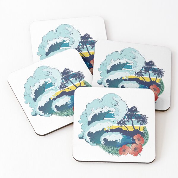 Item preview, Retro beach and ocean waves  designed and sold by AnnArtshock.