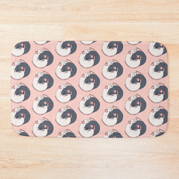 Item preview, Cuddling Rats Russian Blue and White designed and sold by Holly Wells . Sweet Illustrations.