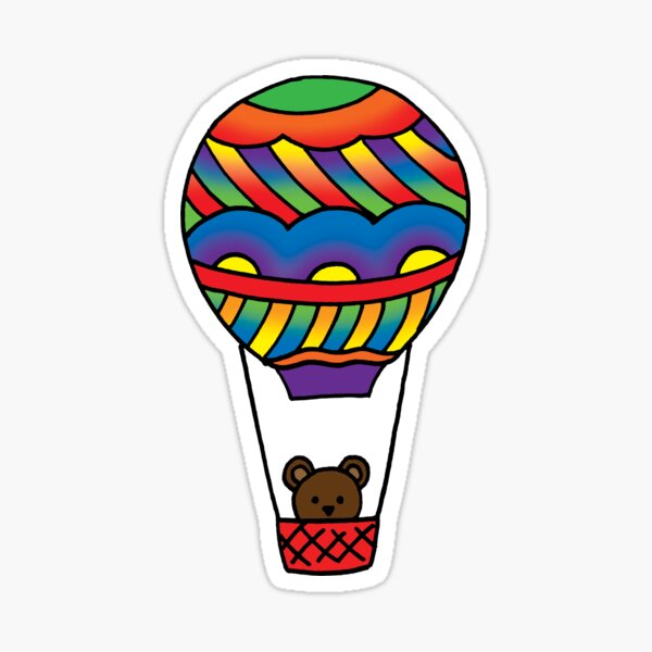 Item preview, Teddy in a Hot Air Balloon designed and sold by hartzelldesign.