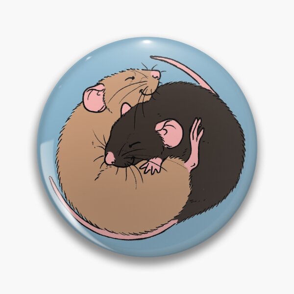 Item preview, Cuddling Rats Agouti and Black designed and sold by Holly Wells . Sweet Illustrations.