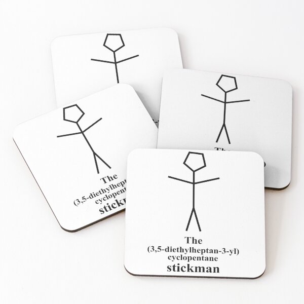 Item preview, funny stickman - IUPAC - chemistry - black designed and sold by Marcel Wirth.
