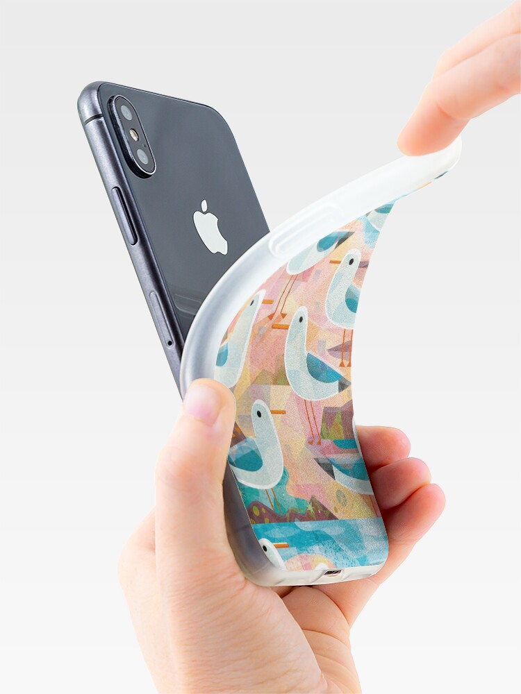 Alternate view of Seagulls on a Sunlit Shore iPhone Case & Cover