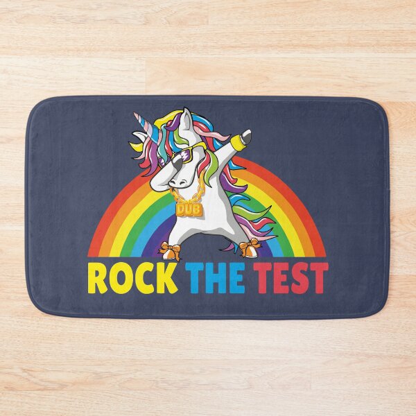 Item preview, Rock The Test Day Unicorn Funny Rainbow Dabbing Dancing Inspirational Quote Teacher Student Gift  designed and sold by alenaz.