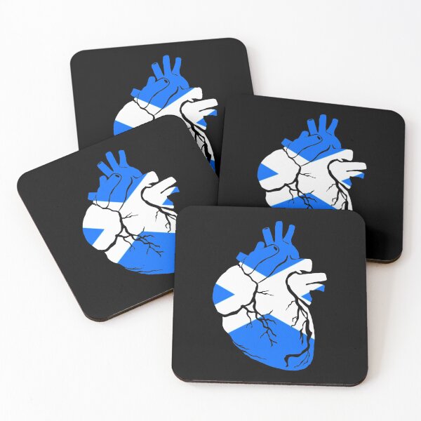 Item preview, Anatomical heart design, Scotland flag designed and sold by BunDesigns.