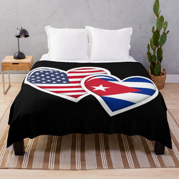 Item preview, CUBAN AMERICAN HEARTS WITH FLAGS designed and sold by designdistiller.
