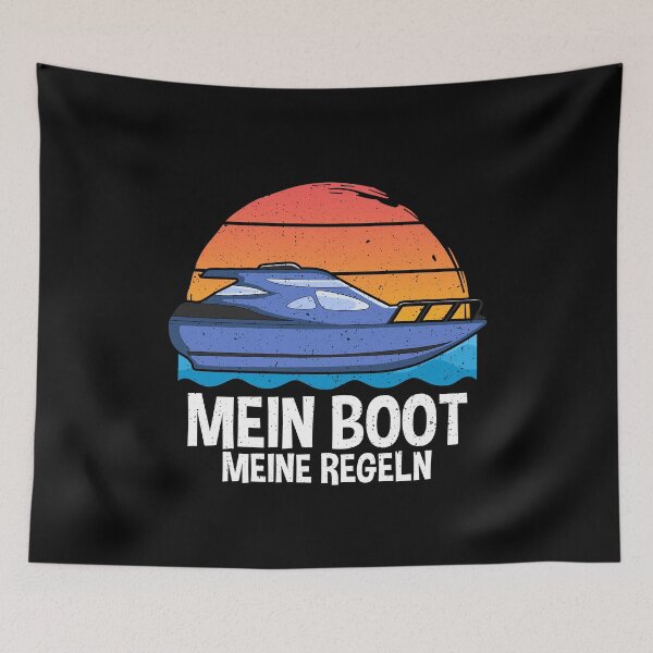 Artikelvorschau, Mein Boot meine Regeln Bootstour Boote Geschenk entworfen und verkauft von redshirtz.