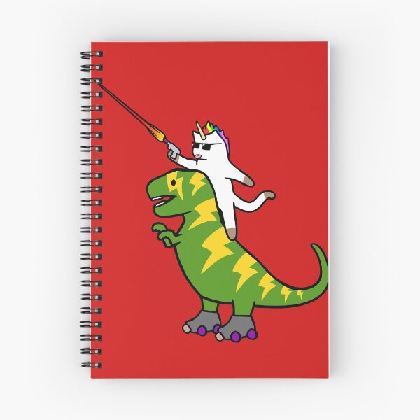 Item preview, Unicorn Cat Riding Lightning T-Rex (Red Background) designed and sold by jezkemp.