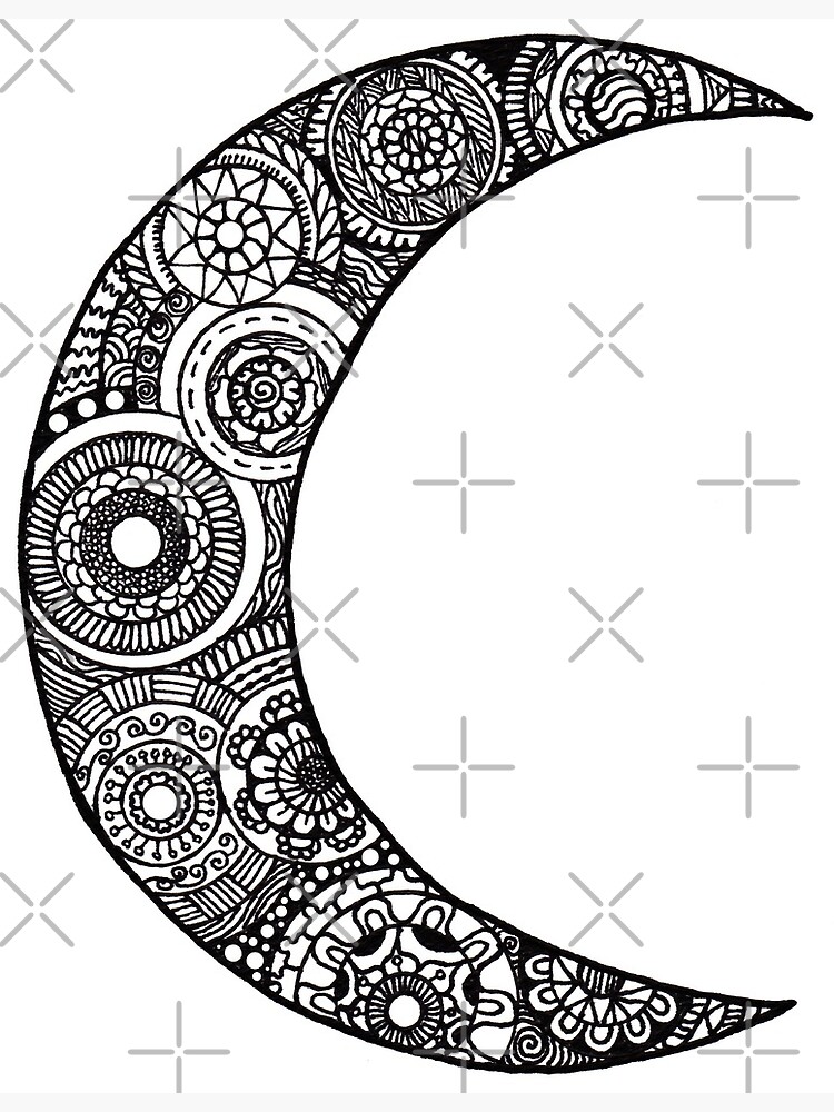 Moon Zentangle Moon Zentangle