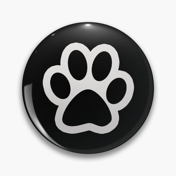 Item preview, Paw Emoji (on black) designed and sold by ChrisChrossie.