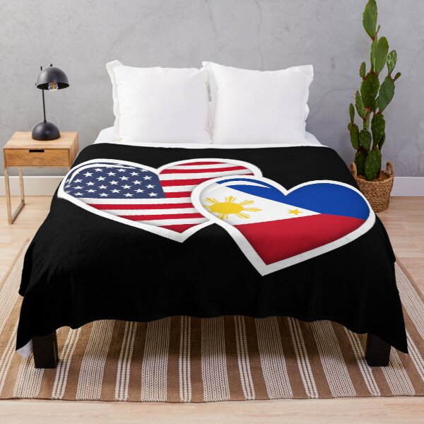 Item preview, PHILIPPINE AMERICAN HEARTS WITH FLAGS designed and sold by designdistiller.