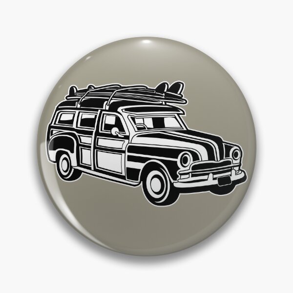Item preview, Chevy Cadilac Woodie / Vintage Kombi 01_black white designed and sold by RollOn.