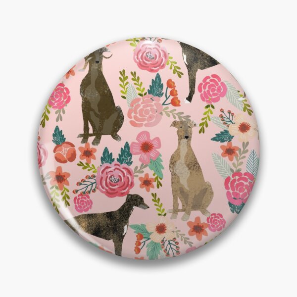 Item preview, Greyhound Florals - dogs greyhound, vintage florals pattern pink designed and sold by PetFriendly.