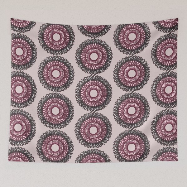 Item preview, Spirograph 35-point Black Maroon Pattern designed and sold by TravellingAlle.