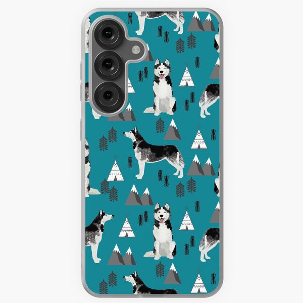 Vista previa del artículo con la obra «Husky siberiano huskies montañas retrato de mascota perros razas de perros que admiten mascotas regalos de PetFriendly», diseñado y vendido por PetFriendly.